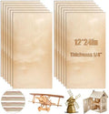 Juexica 12 Pcs 6 mm Baltic Birch Plywood 12 x 24 Inch Craft Wood Unfinished Plywood Sheets for Laser Cutting Engraving Burning DIY Crafts Drawing Painting Projects