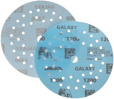 Mirka Galaxy Multifit 5'' Ceramic Sandpaper, 1200 Grit Hook & Loop 50 Pack