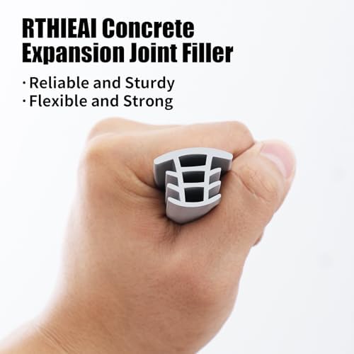 Flexible EPDM Rubber Strip (25 ft Long and 1-1/2 inch Wide, Suitable for 1-1/4“ to 1-1/2”) for Concrete Crack Repair and Replacement - Weather and Aging Resistant Expansion Joint Filler for Driveways