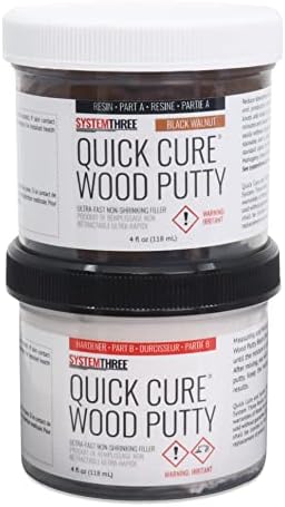 SYSTEMTHREE Quick Cure Putty, Black Walnut, 8-oz Kit
