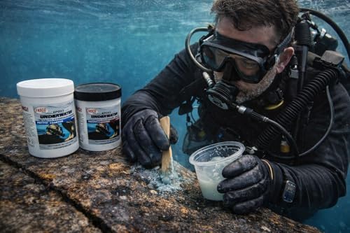 Fasco Epoxies Underwater Epoxy Patching Compound #7 – 2-Part Epoxy that Cures Underwater for Concrete, Fiberglass & Steel – Quart Kit