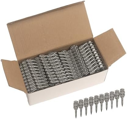 1000x Collated Concrete Nails 1-1/16 Inch (27mm) for Hilti BX 4 (BX4) Cordless Concrete Nailer, B4 MX Collated Strip, Full Round Head Hardened Steel Pins for Metal Track, Drywall & Concrete