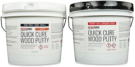 System Three Quick Cure Putty, Cherry, 2-Gallon Kit