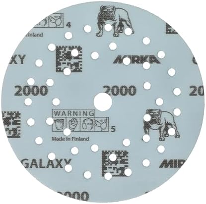 Mirka Galaxy Multifit 5'' Ceramic Sandpaper, 2000 Grit Hook & Loop 50 Pack
