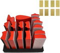 16pcs Hook and Loop Sanding Block Kit with 40pcs Sandpaper Sheets,Interchangeable Assorted Contoured Profile Sanding Pad Tools Set,Hand Sand Chassis for Wood Furniture,Auto Paint and DIY Crafts
