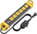 HHSOET GFCI Outdoor Power Strip Weatherproof IPX6 Waterproof, Yellow 25FT