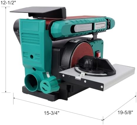 Belt and Disc Sander 4 x 36 in Belt 6 in Disc 120V Green