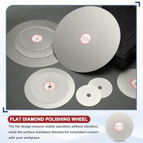 6 Inch x 1/2" Arbor Diamond Flat Lap Disc, 600 Grit
