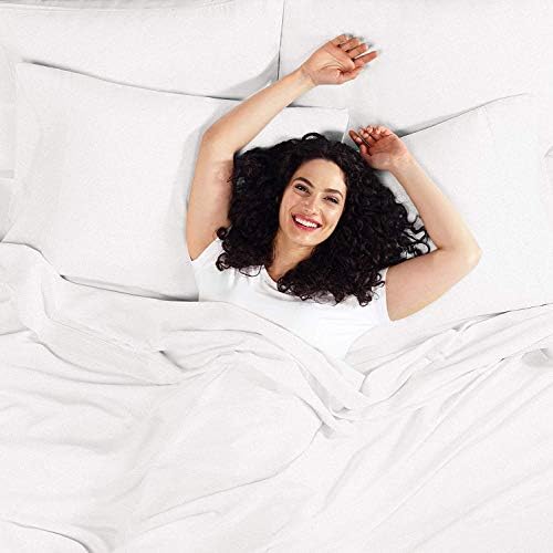1200 Thread Count TWIN Size EXTRA LONG, Egyptian 3pc Bed Sheet Set, Deep Pocket, WHITE