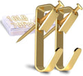 Picture Hangers, Extra Thick, 10 lb, for Decorative Drywall & Plaster Walls - Small Nails for Painting, Frame Hooks to Hang for Hanging, 70 pcs, Gold