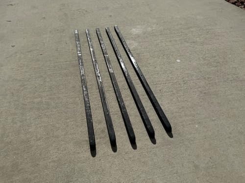 Sandbaggy 24" Square Steel Concrete Form Stakes with Nail Holes - 5/8" Wide - Rust Resistant Coating - Removable, Reusable - Construction Grade Stakes (24 inch, 30)