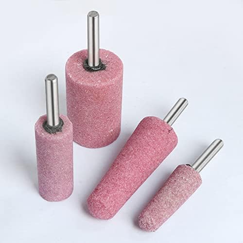 4pcs Longer Round Awl Shape Ceramic Grinding Stone Head Mounted Point Abrasive Tools Grinding Wheel 6mm Shank