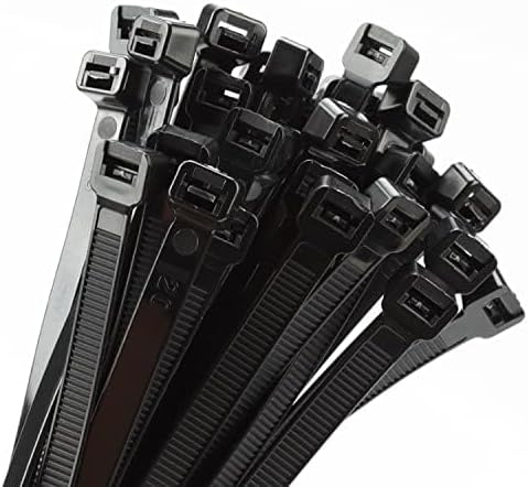 Armpow 18 inch Black Zip Ties Heavy Duty 250 PACK, 200 LBS Ultra Exclusive Strong Plastic Wire Ties, Large Cable Ties Extra Long Tie Wraps, Indoor and Outdoor UV Resistant