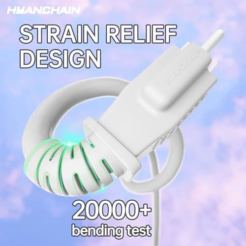 HUANCHAIN Indoor Outdoor White Extension Cord 10 FT Waterproof 16/3 Gauge
