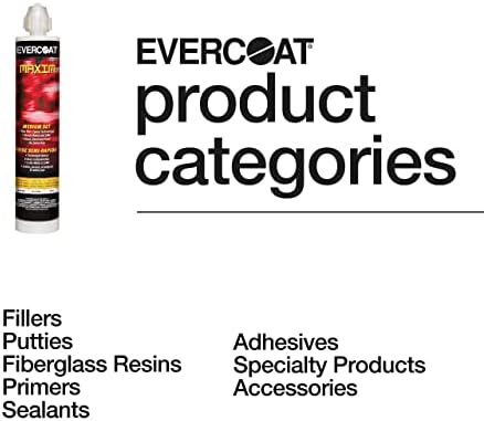 Evercoat Maxim Medium Set Adhesive - Bonding Adhesive for Fiberglass, Aluminum, SMC, and More - 8.5 Oz