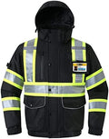 JKSafety Safety Jakcet for Men Women 3M Reflective Tape JK118 Black L