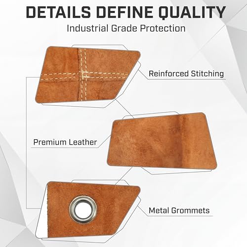 Leather Welding Blanket 6x6 ft Heat Resistant Spark Shield Brown