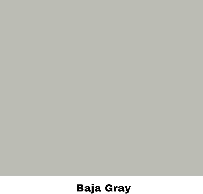 Dixie Belle Silk All-in-One Mineral Paint - Baja Gray (32oz) - Light Gray Water Based Built-In Primer + Topcoat for Wood + Metal - Durable Furniture Paint - Low Reflective Finish
