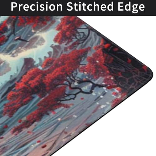 Extended Large Mouse Pad 48"x24", Japanese Wave Aesthetic Desk Mat