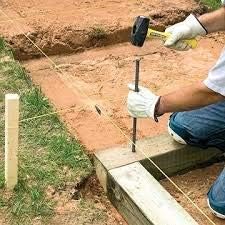 Peach Country Outdoor Heavy Duty (50 Count) - Round Metal Landscape & Paver Edging Anchoring Stake, 10-Inch Length - Bright Spike Timber Nail, Tent Spikes, Camping, Trapping, Landscape, (50)