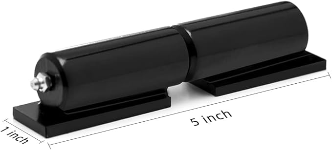 Heavy Duty Gate Hinges 5 Inches - 2 Pack Black Iron Door Hinge Barrel Style 450 Lbs Capacity for Swing Door Trailer Ramp Gate - Weld On Install