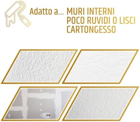 2000 | Professional Painting Kit Consisting of Large Roller and Small Roller, 3 Brushes, Plastic Tray, Paper Tape for Masking, Protective Cover 4 x 4 m – Made in Italy