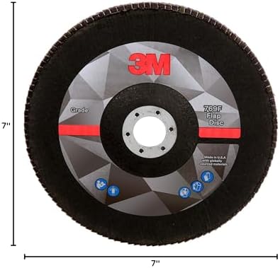 3M Flap Disc, 769F, 80+, T27, 7 in x 7/8 in