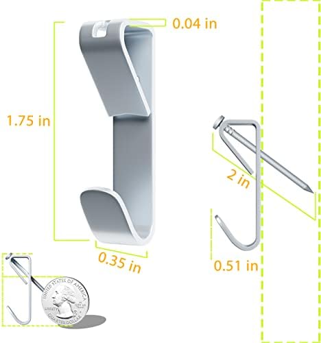 Picture Hangers Hanging Hooks-100lbs Picture Frame Hooks Large Heavy Duty Picture Hooks Kit with Nails for Wall Drywall 20pcs,Silver