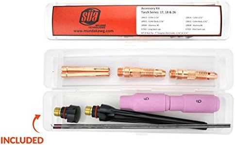 SÜA - 17FV Series - 150 Amp - Air Cooled - Flexible Head TIG Torch with Valve - 12.5 feet 2-Piece Cable - LC40 Connector