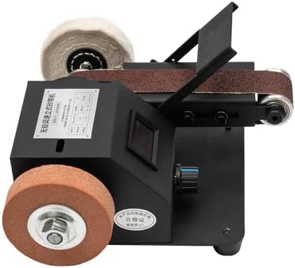 350W Electric Mini Belt Sander DIY Electric Belt Sander for Knife Making Upgrade Knife Sharpening Belt Sander with 10PCS Abrasive Belt for Wood Metal Knife