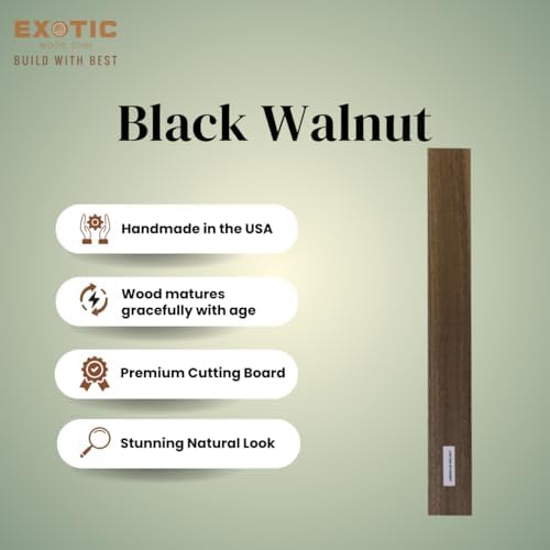 Exotic Wood Zone Kiln Dried Walnut Lumber Boards for Woodworking, Hardwood Crafting, Furniture Making, Wood Carving, Cabinetmaking, Woodturning and DIY Projects - 3/4" x 6" x 48" (2 Pieces)
