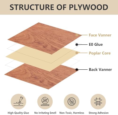 10 Pack Rosewood Plywood Sheets, 16.5"x11.7"x1/8" Unfinished Wood Blanks, Ideal for Laser Cutting, Engraving, DIY Crafts, Wood Burning, Sign Making & Home Decor
