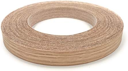 Edge Supply Red Oak 3 in x 25 ft Roll – Pre-Glued Iron On Wood Veneer Tape – Wood Veneer Edge Banding Tape with Hot Melt Adhesive, Smooth Sanded Finish Ideal for Furniture & DIY, Made in USA