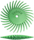Dedeco Sunburst Radial Bristle Discs 48-Pack - 5/8" Curved Knife-Edge - Light Green 14000 Grit (Ultra-Fine, 1 Micron) - Aluminum Oxide for Polishing & Finishing