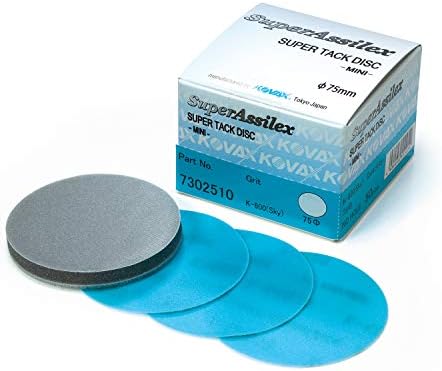 Super Assilex Flexible 3 inch Sanding Discs, Sky K-600, Hook & Loop, 730-2510, 50 Discs + Interface Pad