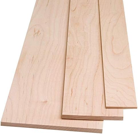 1 Maple Board Measuring 3/4" x 2" x 12"