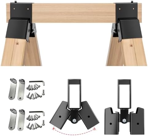 Heavy Duty Saw Horse Brackets 2x4 Target Stand, AR500 Steel, 2 Pack