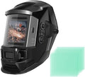 Auto Darkening Welding Helmet4"×4"-Optical Grade 1/1/1/2-True Color-Solar&Battery Power-4 Sensor,0.1ms Response Time-Wide Shade DIN5-9/9, 13 for SMAW,TIG, MIG, GTAW, Grinding-Lightweight Wear
