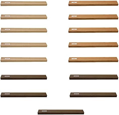 Exotic Wood Zone's 3/4" x 2" x 24" Combination of 5 Walnut, 5 Cherry, and 5 Maple - 15 Boards per Box