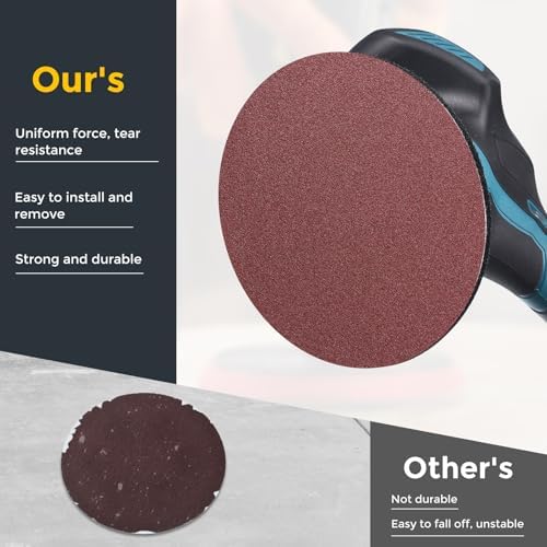 HARFINGTON 15 Pcs 8 Inch Sanding Discs 1000 Grit Red Aluminum Oxide