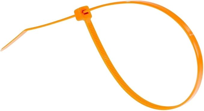 GTSE 12 Inch Orange Zip Ties, 1,000 Bulk Pack, 50lb Strength, UV Resistant Long Nylon Cable Ties, Self-Locking 12" Tie Wraps