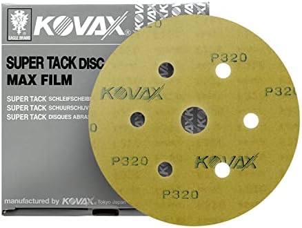 MaxFilm Ultra Premium 6 inch Sanding Discs, P320, 7 Holes, Hook & Loop, 521-0320, 50 discs