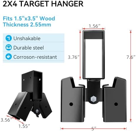 Heavy Duty Saw Horse Brackets 2x4 Target Stand, AR500 Steel, 2 Pack