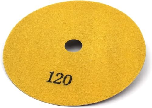 5" Electroplated Diamond Polishing Pads- 120 Grit Wet Dry Sanding for Granite Marble Concrete Ceramics Glass (5"-120 Grit-2PCS)
