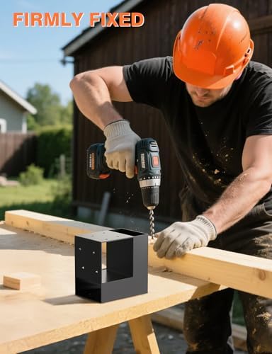 Heavy Duty Workbench Bracket Kit, 4 Pcs 3-Way Right Angle Corner Brackets for DIY Custom Workbenches, Work Tables, Garage Shelves, Many Other Wooden Projects, Fits 4x4 and 2x4 Lumber