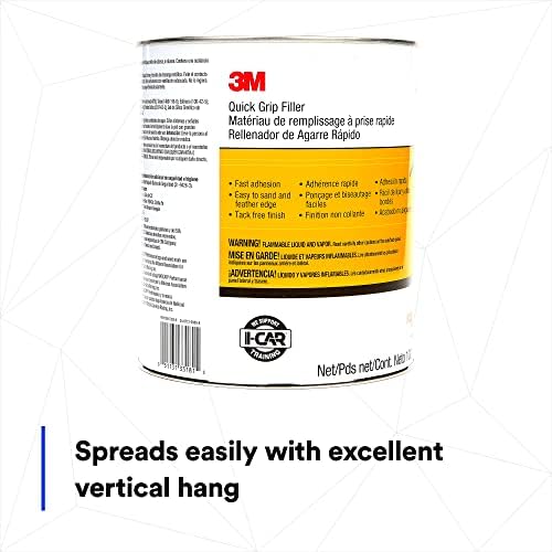 3M Quick Grip Filler 33181, Stain Resistant, Tack Free, Durable, 1 gallon