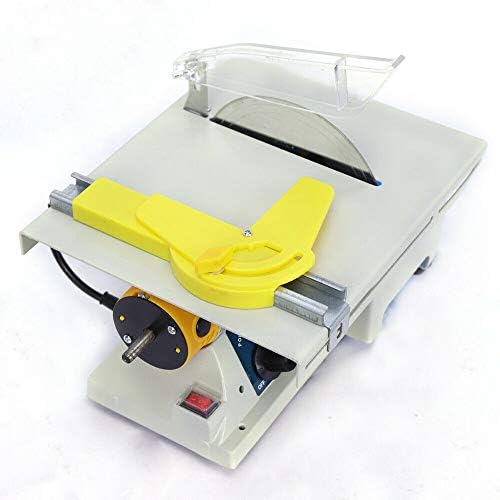 Table Saw, Mini Polisher, Benchtop Buffer Grinder, Polishing Engraving Carving Sanding Cutting, for DIY Jewelry Lapidary Gem Rock Woodworking (D.Woodworking Table Saw 10000RPM)