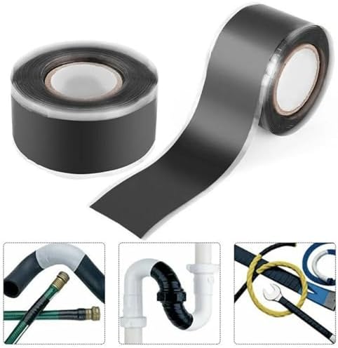 10 Roll 1 Inch X 10 FT Self-Fusing Silicone, Thickness 0.5mm Hose Repair Tape, Heavy Duty and Leak Proof Rubber Hose Tape, Pipe for Water(Green)