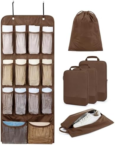 BAGSMART Hanging Compression Packing Cubes 6 Set Cruise Travel Essentials