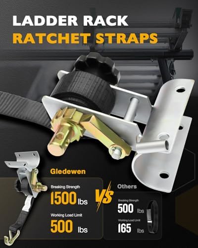 Truck Rack Straps, Ladder Rack Ratchet Straps, Lumber/Pipe/Roof Rack Straps